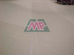 lining the fiberglass mat